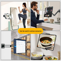 Support de bureau réglable en alliage d'aluminium, nouveau design, rotation à 360°, multi-angles, pour tablette et téléphone, compatible