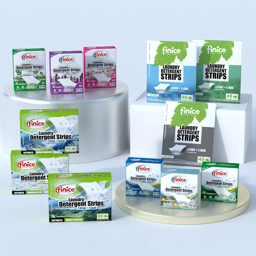 Finice-tiras de detergente para ropa FNC758 solubles en agua, hojas de detergente para ropa de bebé