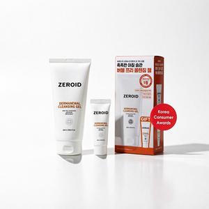 Gel nettoyant Zeroid Dermanewal 200ml, coffret avec 25ml en cadeau, pour tous types de peaux, formule K Beauty - Product Image 1