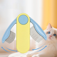 Peigne pliable et portable pour l'élimination des puces et des lentes, pour le toilettage et le nettoyage des poils des chats et des chiens
