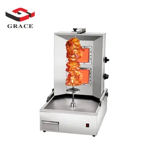GRACE Fleischproduktionsmaschine gewerblich Türkei Doner Kebab Shawarma-Maschine Edelstahl 30 Gasen Restaurant Tisch LPG/NG