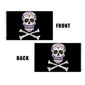 Bandera del Día de los Muertos en México, 3x5 pies, de poliéster de colores vivos con ojales de latón, accesorio decorativo para exteriores - Product Image 5