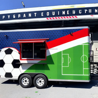 Remolque de Comida de Fútbol de 14 pies, Totalmente Equipado, Remolque de Comida para Zona de Aficionados de Fútbol y Barbacoa, Tamaño Personalizado, en Venta en EE. UU., Canadá y México