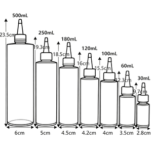30ml 60ml 100ml 120ml 180ml 250ml 500ml Bouteille d'huile en plastique PE avec bouchon rabattable - Product Image 2