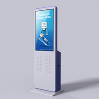 Estación de Carga USB de 32 Puertos con Gabinete Metálico, Compatible con Stripe/GrabPay/Touch n Go + Lector de Tarjetas Bancarias para Comercio Minorista