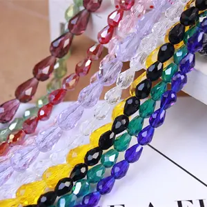 Factory hot sell Crystal Teardrop Beads Glass Beads Wholesale for Jewelry Making