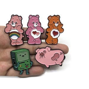 Pin de solapa de metal animal personalizado de fabricante, alfileres de esmalte suave baratos, insignia de oso de dinosaurio - Product Image 1