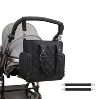 Ensemble de 7 sacs matelassés pour maman avec plusieurs pochettes, tapis à langer et sangles de poussette pour les soins de bébé
