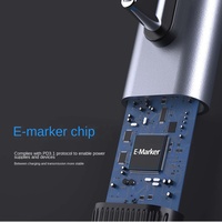 Cable USB-C Activo de Cobre en Ángulo Recto de 80 Gbps y 240 W con Revestimiento de PVC para Video 8K, Transmisión VR, Thunderbolt 4/3 y Carga Rápida
