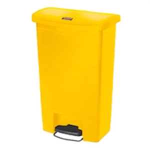 Cestino per rifiuti con pedale frontale giallo 50 L in plastica - Product Image 2