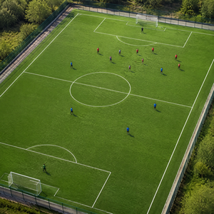 Gazon artificiel sportif professionnel résistant à l'usure, gazon synthétique pour terrain de football, terrain de soccer et aire de jeux - Product Image 5