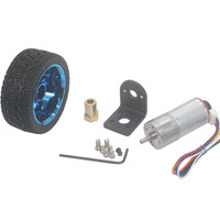 Ensemble voiture intelligente JGA25-371 brosse moteur à engrenages 12V aimant Permanent 25MM encodeur roue fixation cadre couplage IP65 0.5Nm couple