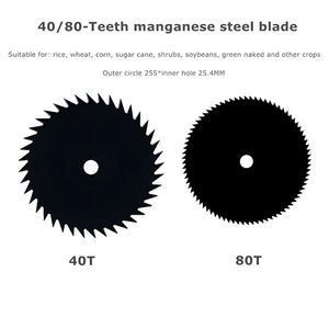 Lames en acier au manganèse durables et personnalisables à soixante dents 3/8, 2 pièces, OEM XF-L007, pièces de tondeuse à gazon, noir/blanc, garantie 1 an - Product Image 4