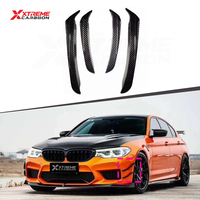 Ailerons avant en fibre de carbone sèche XTREME, kit d'extensions de pare-chocs adhésives pour BMW F90 M5 G30 G31 530i 540i M550i 2017-2020