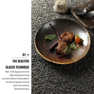 Piatto <span class=keywords><strong>in</strong></span> Ceramica Vintage per Sushi e Pasta, Stoviglie <span class=keywords><strong>in</strong></span> Porcellana per Hotel, Piatti Fondi Simili al <span class=keywords><strong>Rame</strong></span>, Vendita Diretta dalla Fabbrica - Product Image 3