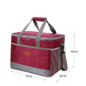 Boîte à lunch portable en aluminium imperméable, sac isotherme à cordon, grand sac isotherme pour pique-nique - Product Image 2