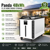Batterie solaire Docan Panda 51.2V 48kwh 64kwh LiFePO4, livraison gratuite, en stock en UE et aux États-Unis pour système de stockage solaire 12kw