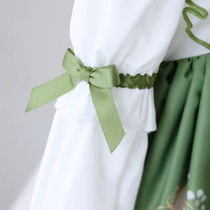 Gaun butik Vintage balita, gaun pesta Prom untuk anak perempuan dan putri rok Ruffle Lolita rok hijau untuk anak-anak - Product Image 3