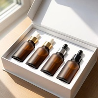 10ml 20ml 30ml 50ml 100ml échantillon gratuit soin de la peau sérum emballage cosmétique vide doré argent verre compte-gouttes bouteille d'huile essentielle