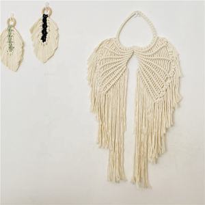 Подвесное макраме в форме сердца, крыла бабочки, крыла летучей мыши, настенное украшение для дома, искусство - Product Image 6