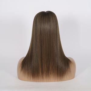 พร้อมส่ง ท็อปเปอร์ผมแท้สีน้ำตาลยุโรปแบบดิบ 5x5 ฐานโมโนเคลือบ PU พร้อมท็อปเปอร์ผมสีบลอนด์โมโนสำหรับผู้หญิง - Product Image 3