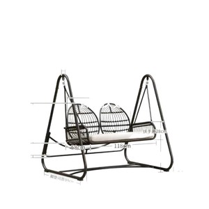 Balcony Swing Household Hanging Chair Indoor Single-person and Double-person <b>Hammock</b> Popular Swing Hanging Chair - Product Image 5