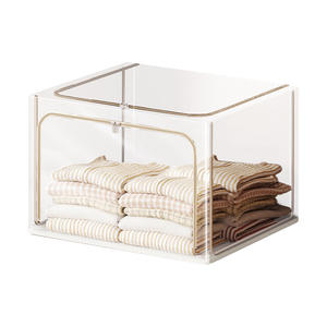 Caja de almacenamiento transparente Xitianlong, rectangular, de gran capacidad, organizador de ropa con diseño de doble apertura para armario. - Product Image 5