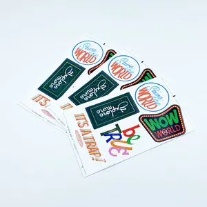 Adhesive Logo Sticker Customized Paper Packaging Adhesive Sticker Custom Printed Food Label Stickers & Decals Sheet