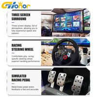 Simulador de Conducción de coche, máquina de juego de carreras de interior, VR, 9D, simulador de movimiento de Asiento de Carreras