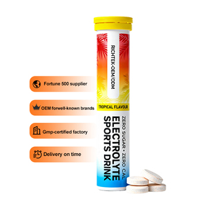 Comprimés d'hydratation sportive <span class=keywords><strong>Hydro</strong></span> de la marque Richtek, enrichis en vitamine C, sans calories, sans sucre, 20 comprimés - Product Image 1