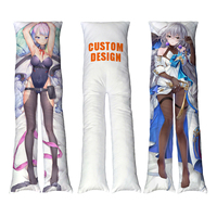 Housse de coussin carrée personnalisée à jambes séparées pour personnage d'anime ou de dessin animé 150x50cm 59x20in, usage domestique, faible MOQ, fabricant OEM