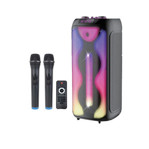 Dual 8 "High Power Theatre Party Blue Tooth Sound Tower Speaker con batería recargable Caja de madera 30W - Product Image 3