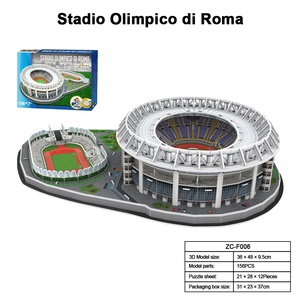 Custom Kids Educational Toy Puzzle Cartoon DIY For Football Fans Souvenir Bernabeu Stadium <strong>3D</strong> Foam Puzzles