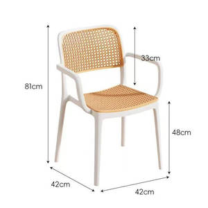 आधुनिक सस्ती कीमत आउटडोर गार्डन फर्नीचर स्टैकबल प्लास्टिक रेटन डाइनिंग चेयर स्टैकेबल रेस्तरां कुर्सियां - Product Image 4