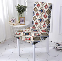 Housses de chaise imprimées motif Éthiopie pour réception de mariage, housses de chaise Parson géométriques amovibles et lavables, protecteurs de chaise