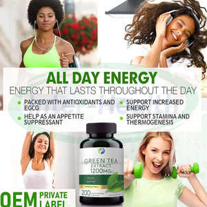 Capsules d'extrait de thé vert matcha biologique OEM ASAP - Complément alimentaire antioxydant brûleur de graisse pour adultes - Product Image 4