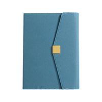 Agenda/Journal/Carnet de budget A5 en cuir PU grainé, avec reliure à anneaux dorés, pliable en trois, très populaire