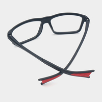 Monture de lunettes classique et tendance pour homme en TR90, double couleur, avec branches antidérapantes réglables et charnière à ressort