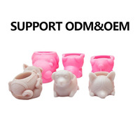 Moule en résine d'animaux endormis, moule en silicone pour plantes succulentes, pot de fleurs, moules en ciment, moule en plâtre, moule en béton, bricolage, artisanat, moule en argile