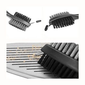 Brosse de nettoyage magnétique double face pour clubs de <span class=keywords><strong>golf</strong></span> avec fil en acier inoxydable et poils en nylon - Product Image 3