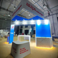 Système d'exposition de stand modulaire portable 20-20 Taie d'oreiller en toile de fond Bannière LED pour affichage de salon Impression par sublimation de colorant
