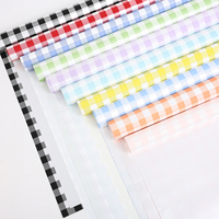 Papier d'emballage épais à carreaux brillants pour bouquets, imperméable, pour l'automne et l'hiver, fournitures pour fleuristes