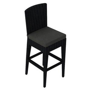 Taburete de Bar alto de ratán PE gris con o sin cojines para Hotel <span class=keywords><strong>restaurante</strong></span> jardín Nigh Club - Product Image 6