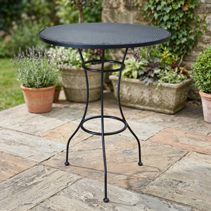 Industrial Bar <b>Table</b> <b>Extendable</b> Convertible <b>Dining</b> <b>Table</b> Black Iron Modern Minimalist Design for Home Park Outdoor-Friendly Use - Product Image 3