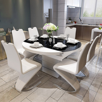 Ensemble de table à manger de luxe, table extensible avec 4, 6, 8 ou 10 chaises de salle à manger