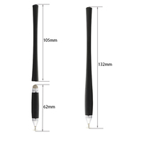 Stylet tactile 2 en 1 avec pointe en maille, stylet en métal pour téléphone intelligent et tablette.