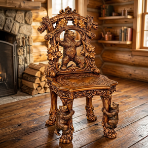 Silla decorativa de madera de teca tallada a mano con cojín de espuma y diseño decorativo para uso en interiores de hoteles y hogares. - Product Image 4