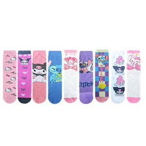 WZ217 calcetines de estrella de Anime de algodón para mujer, calcetines de punto de Kulomi Kitty Cat Factory Design Four Seasons Crew - Product Image 2