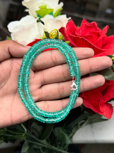 Ensemble collier et bracelet Tropical Aqua Crystal Harmony, perles vertes marine facettées, bijoux élégants faits à la main, cadeau pour femmes et filles - Product Image 2