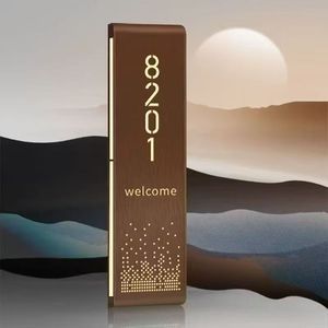 APCITL Verified Modern Slider Front Door <strong>Name</strong> Sign <strong>Plaques</strong> with <strong>House</strong> Number Options in Iron Aluminium Brass - Product Image 4